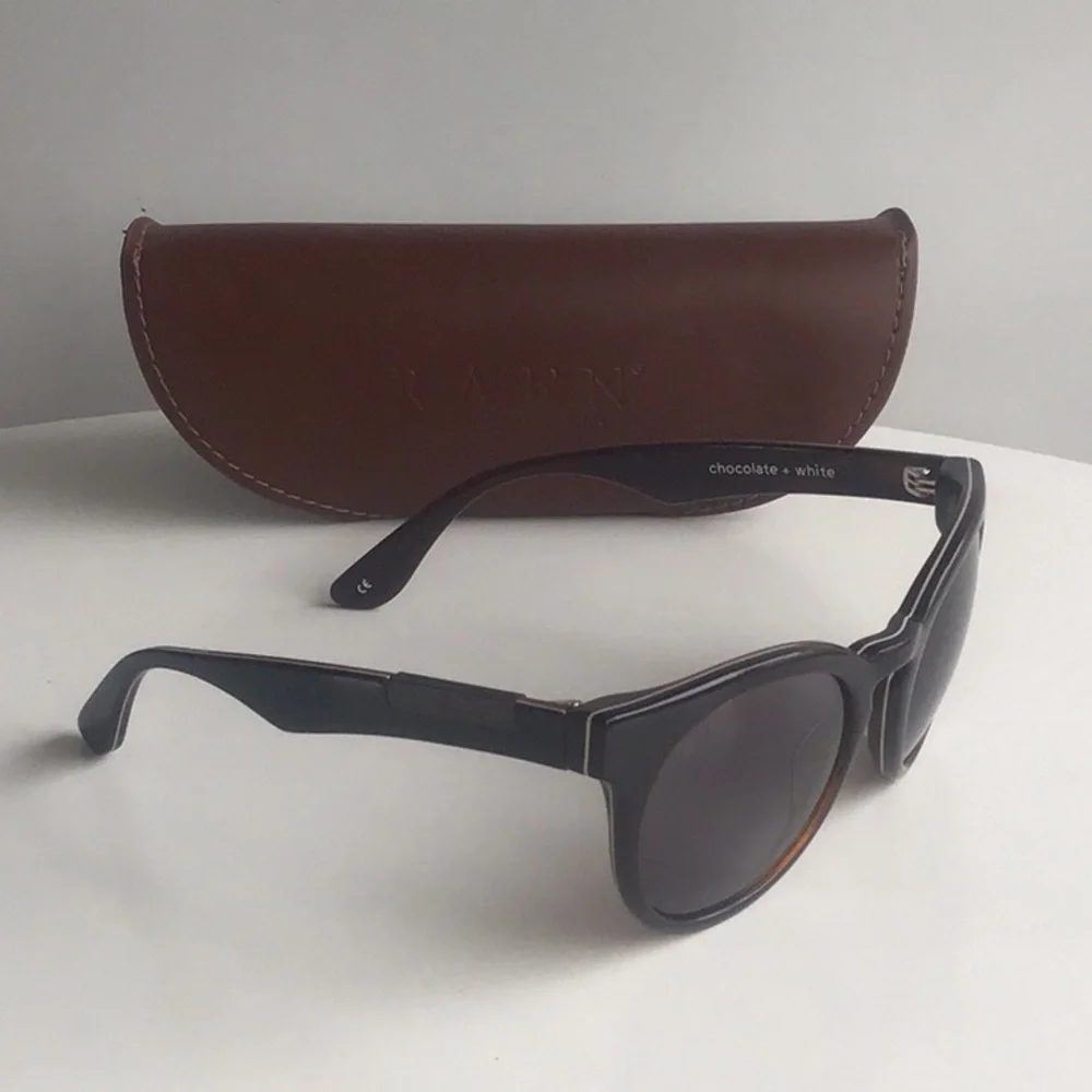 RAEN Dayton optics chocolate Frame Sunglasses with Brown Case